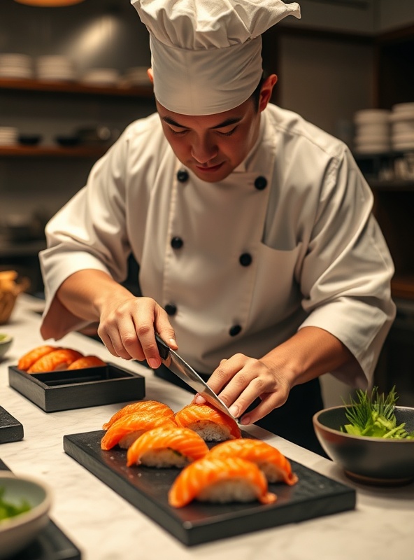 Chef preparing food